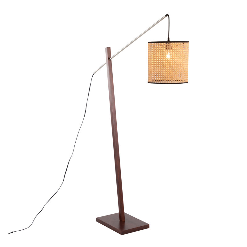 Lampe sur pied Arturo, Noyer