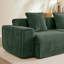 Canapé modulaire en U à 3 places avec passepoil à bordure française, sans assemblage requis, canapé 3 places avec coussins décoratifs et 2 repose-pieds mobiles, tissu de velours vert-93047386-93047382