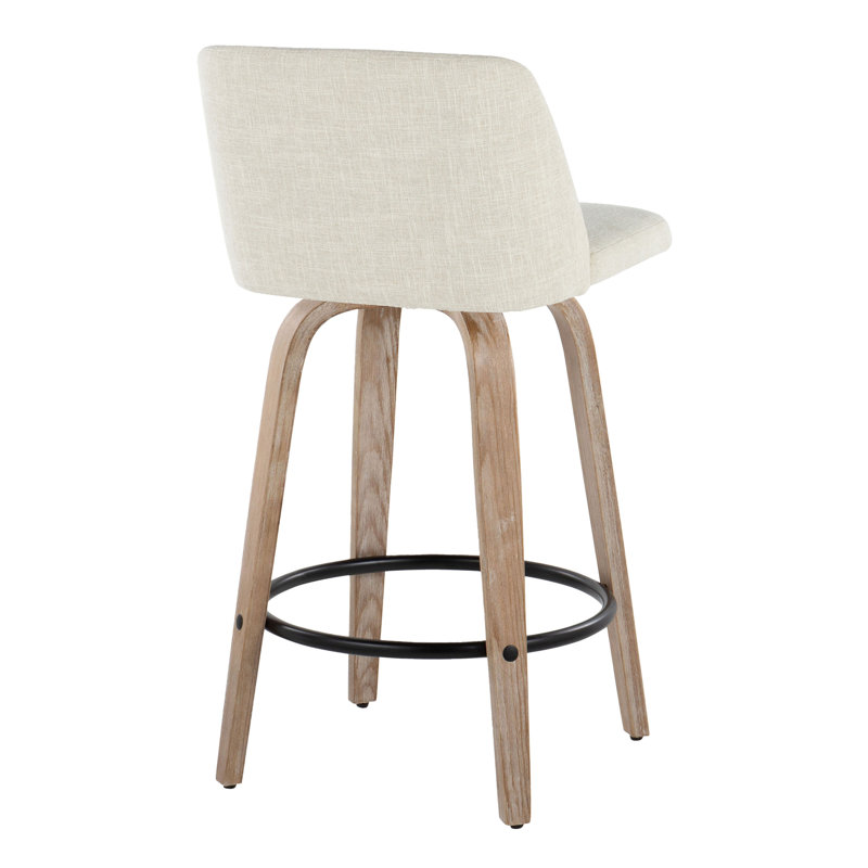 Contemporary Counter Stool, Siège gris clair / cadre gris / noir