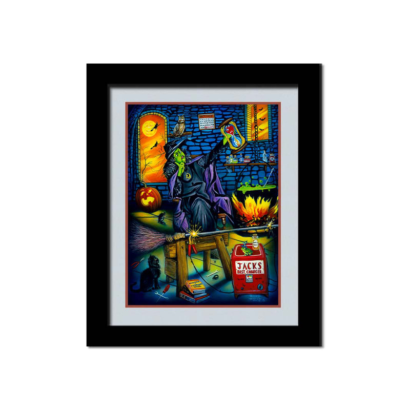 «Halloween à moitié chargé» par Robert Andrea, Papier, H 27 po x l 33 po