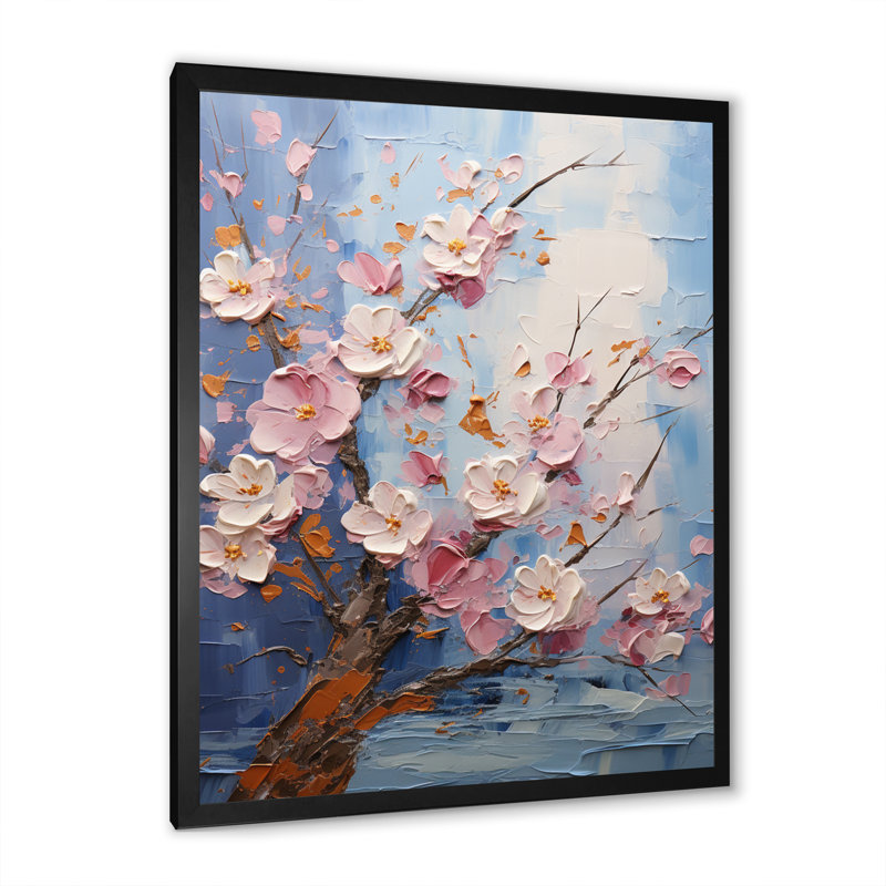 «Toki Asian Art Sakura Serenity I», reproduction sur toile, H 20 po x l 12 po x P 1 po, Cadre photo noir