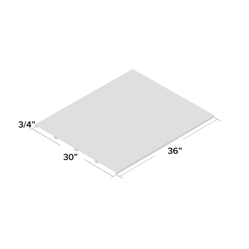Terrasse de terrasse ez- Rivetwell Shelving, L 42 po x P 15 po x H 0,75 po