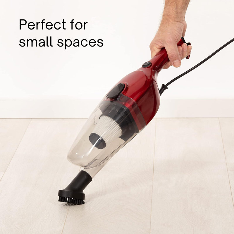 Red 2-in-1 Bagless Upright and Handheld Vacuum Cleaner