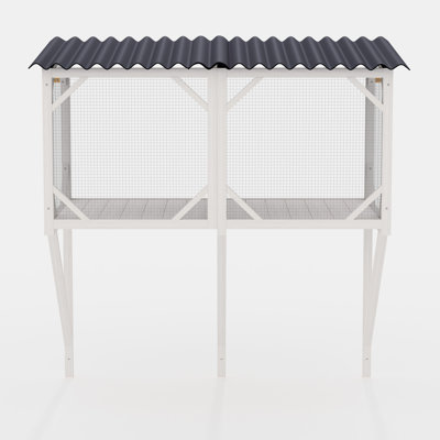 43.3" , All Weather Cat Cage, Roomy Balcony, 360 Outdoor View Window Box, Enclosure, Large Indoor Cats, , Easy To Mount, American Design