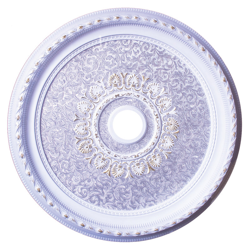 Médaillon rond de plafond blanc