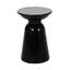 Tables en métal thermolaquées - Extérieur moderne, table stable en métal, piédestal évasé, 15 po x 15 po x 20,48 po