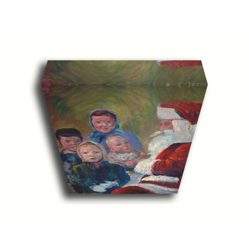 Santa's Here par Robert Blehert, Toile, H 16 po x l 12 po x P 1,5 po, Pas de tapis