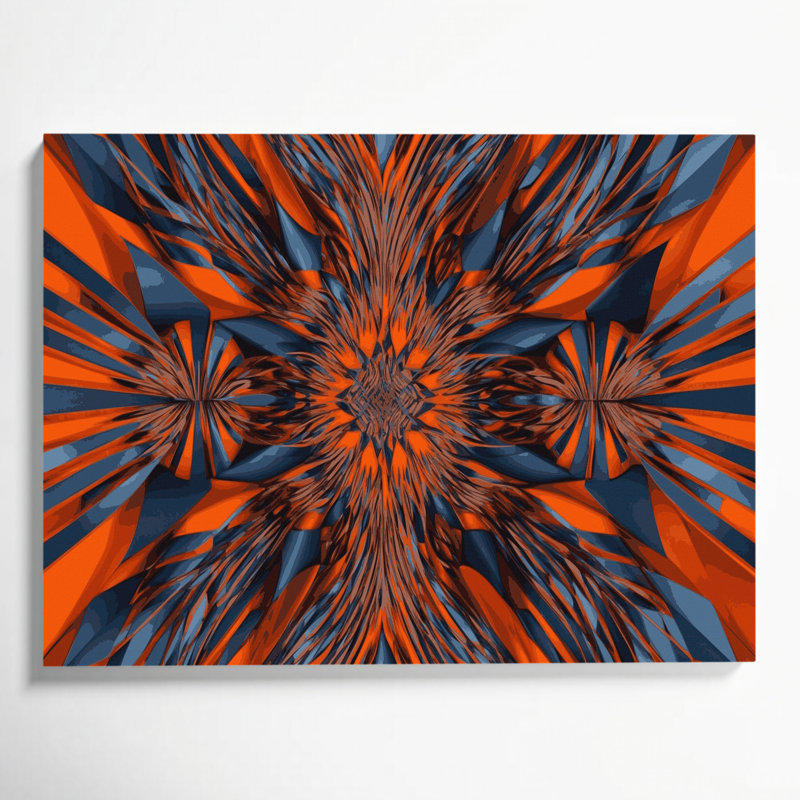 Op Art 65 Black Canvas Wall Art, 16" H x 20" W