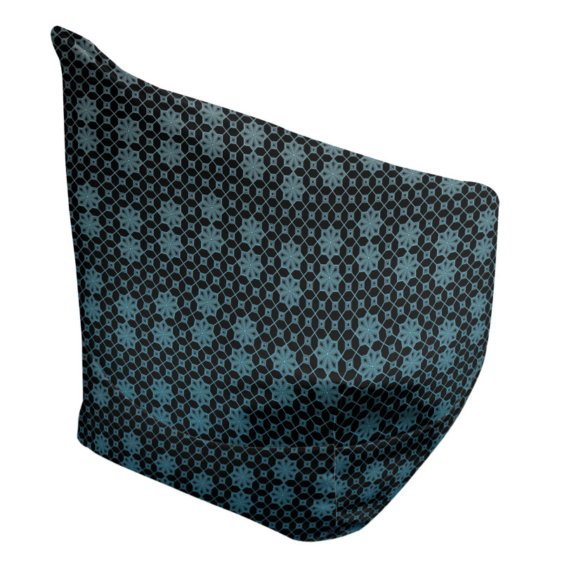 Fauteuil à billes standard & Leffel, H 120 po x l 31 po x P 60 po, Noir / Bleu, Pas de bourre