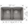 Diamond SILGRANIT 32" L x 19.36" W Double Basin Undermount Kitchen Sink