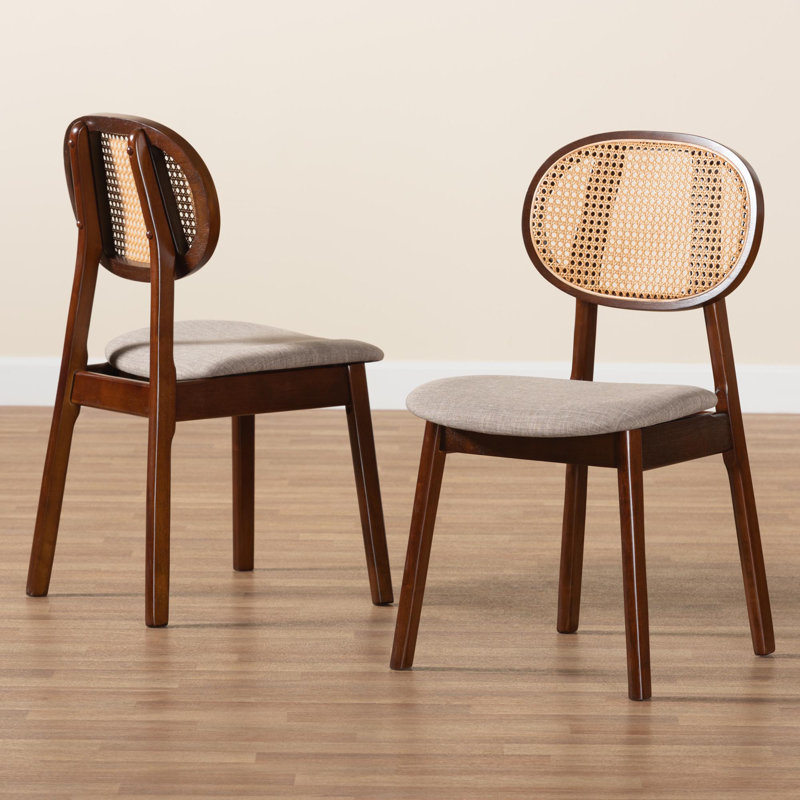 Caslynn 16.5'' H Upholstered Side Chair, Natural Oak