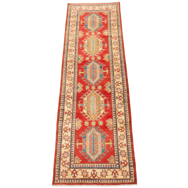 Tapis zone en laine de couloir 2 pi 8 po x 9 pi 5 po "one-of-a-kind-noué la 2010" à la main gazni Kazan