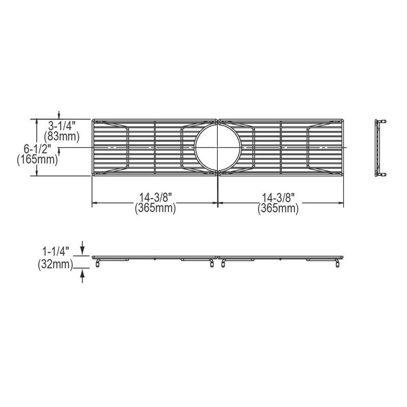Grille d'évier 7 po x 14 po