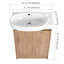 Meuble-lavabo autoportant de 23 pouces avec lavabo en céramique et portes à fermeture douce, parfait pour les solutions de rangement modernes et efficaces-126233481