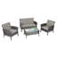 Ensemble de conversation avec canapé en rotin 4 pièces Iga-709502864