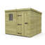 Total Sheds 7ft x 8ft Pent Garden Shed - Single Door - With Windows - Pressure Treated Timber - UK Manufactured