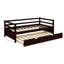 Lit plateforme simple avec lit gigogne-304594315