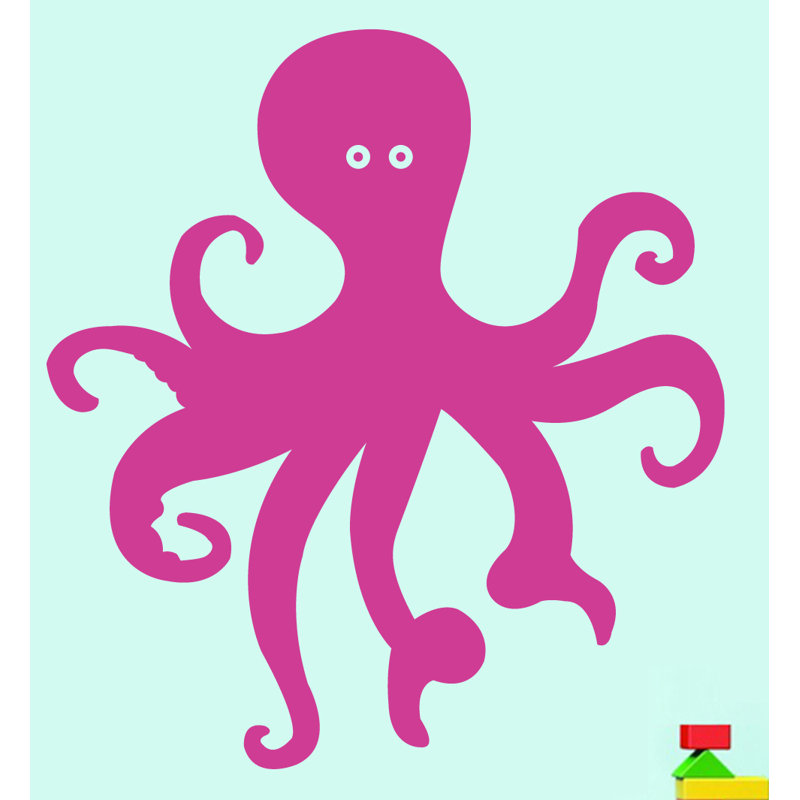 Décalcomanie murale octopus, Rose vif