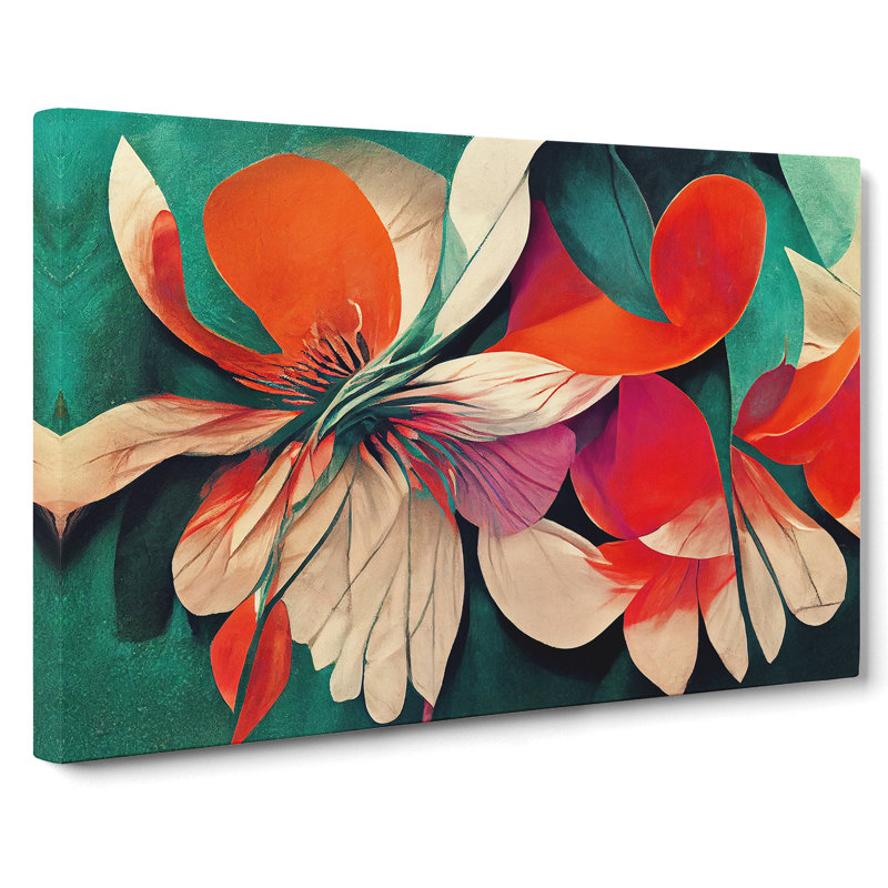 Artistic Flowers Abstract Vol.2 - Wrapped Canvas, 50cm H x 76cm W x 3cm D