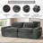 86" Oversized Boneless Bean Bag Sofa, Chenille Upholstered Floor Couch-127657289