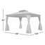 Auvent de remplacement pour pavillon de jardin Courtyard SEULEMENT-39336292-39308400