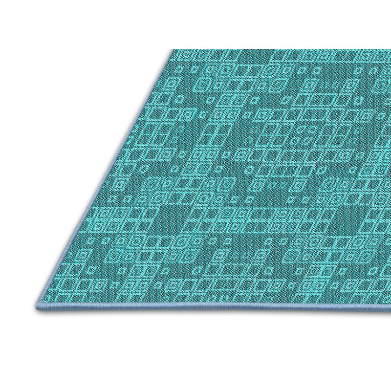 Geometric Indoor Rug, Rectangle 5' x 7'