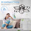 Ventilateur de plafond à télécommande en noir, 25,5 po, avec flux d'air saisonnier, éclairage DEL, fixation à profil bas