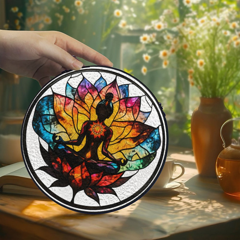 Vitrail pour vitrail Lotus, 7,8 x 7,8 po (20 x 20 cm)