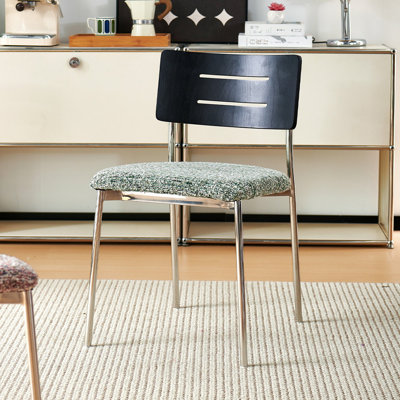 Black,Green Solid back side Chair(Set of 2)
