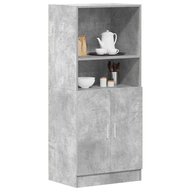 Kitchen Cabinet 57X41.5X131.5 Cm Engineered Wood, Concrete Grey