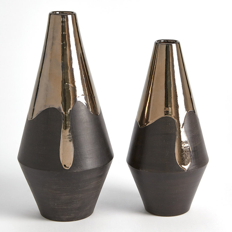 Handmade Earthenware Table Vase, 12.25" H x 6" W x 6" D