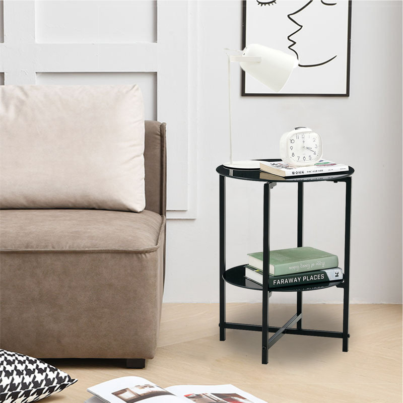 Glass Top End Table Set