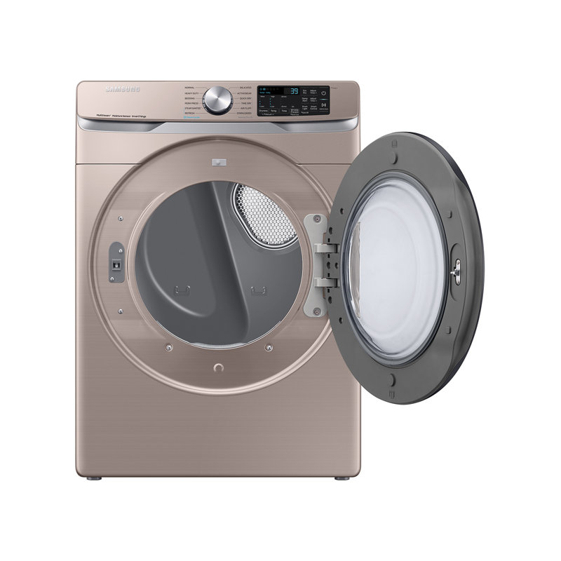 Samsung 7,5 pi³ Pi. Sécheuse empilable haute efficacité avec séchage à la vapeur, Champagne, Électrique