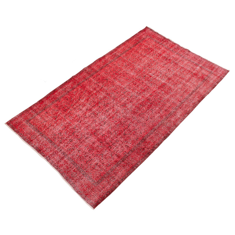 Tapis rouge foncé à transition de couleur 5 pi 2 po x 8 pi 6 po