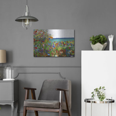 Art mural en métal Winston Porter «Méditerranée» par Cesare Bellassai
