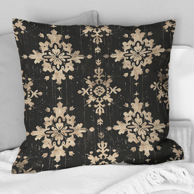 Black Rustic Elegance I - Country Pillow