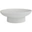 Large bol décoratif en céramique blanche avec base surélevée, 15 po x 16 po x 6 po-1642788393