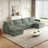 Oversized Deep Seat U Shaped Couch Set-1479887112-1479887114-1479887108