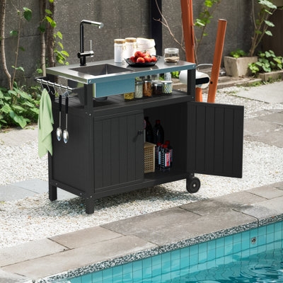 Station de cuisson pour l'extérieur modulaire autoportante en acier inoxydable avec armoire HEPE 42 "304
