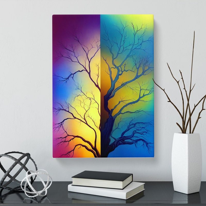 CAN-V0523-2563X Tree Colours Vol.2 - Wrapped Canvas Print, 76cm H x 50cm W x 3cm D