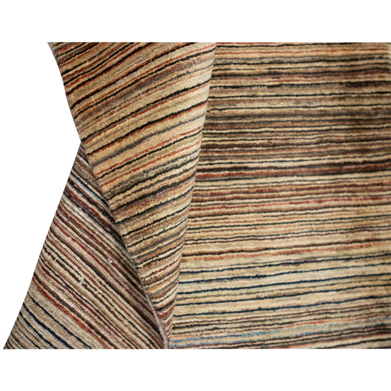 Hand Knotted Wool Area Rug in Multi