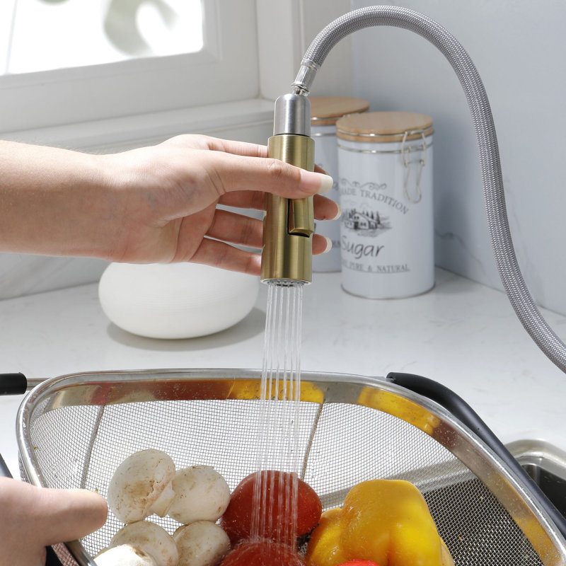 Robinet de cuisine à poignée simple, Laiton