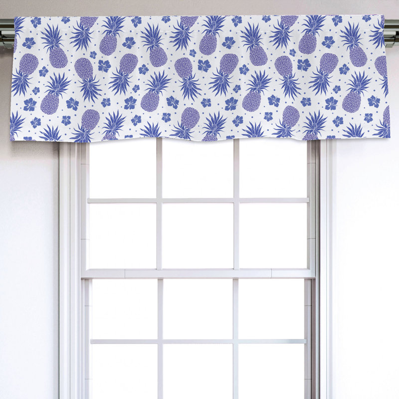 Sateen Floral Ruffled Window Valance