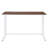 Walnut And White Writing Desk With USB Port-349123648