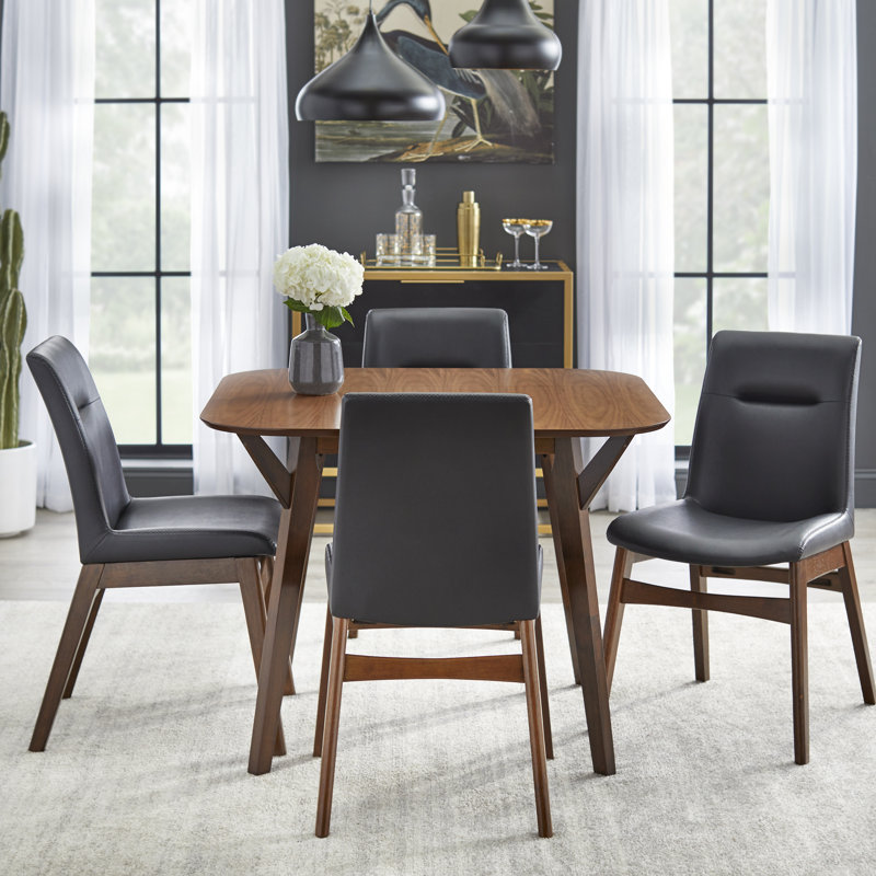 Stela 2 - Person Four Leg Dining Set, 5 Pieces: 1 Table, 4 Chairs