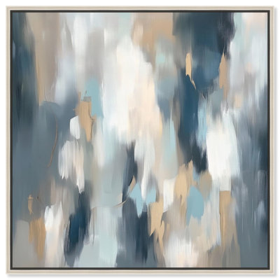 Art Remedy Faded Abstract Canvas Blues and Luminous