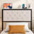 Headboard With Storage And Charging Station, Upholstered Storage Headboard Only With Bed Frame Brackets Adapter, Button Tufted Design, Easy Assembly-186466652-186466655