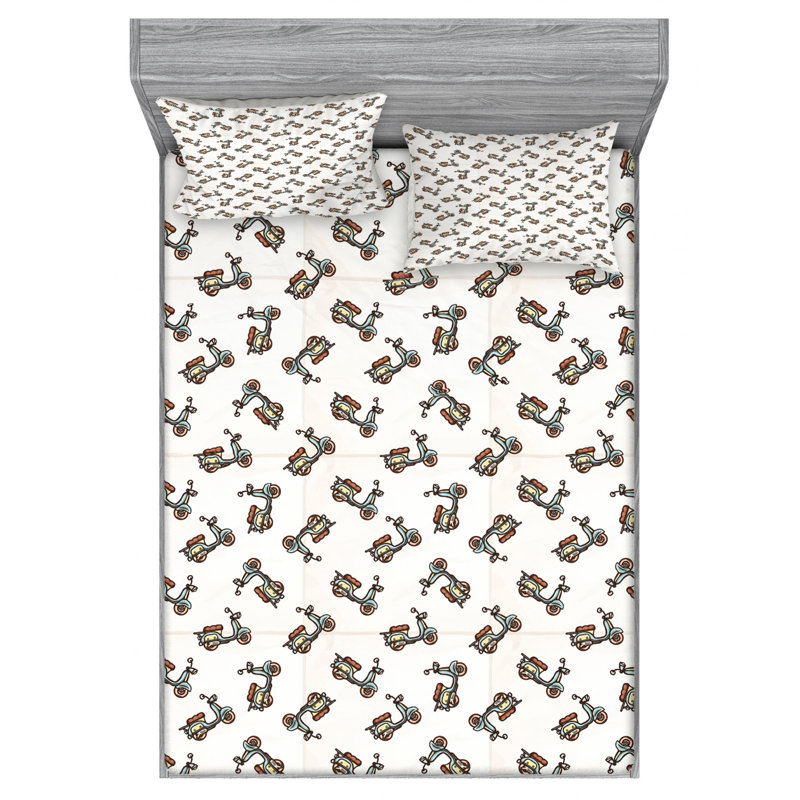 Microfiber Sheet Set, Queen Sheet Set + Fitted Sheet + 2 Pillowcases
