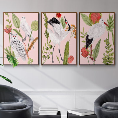 Birds In Motion IV, reproduction sur toile 3 pièces