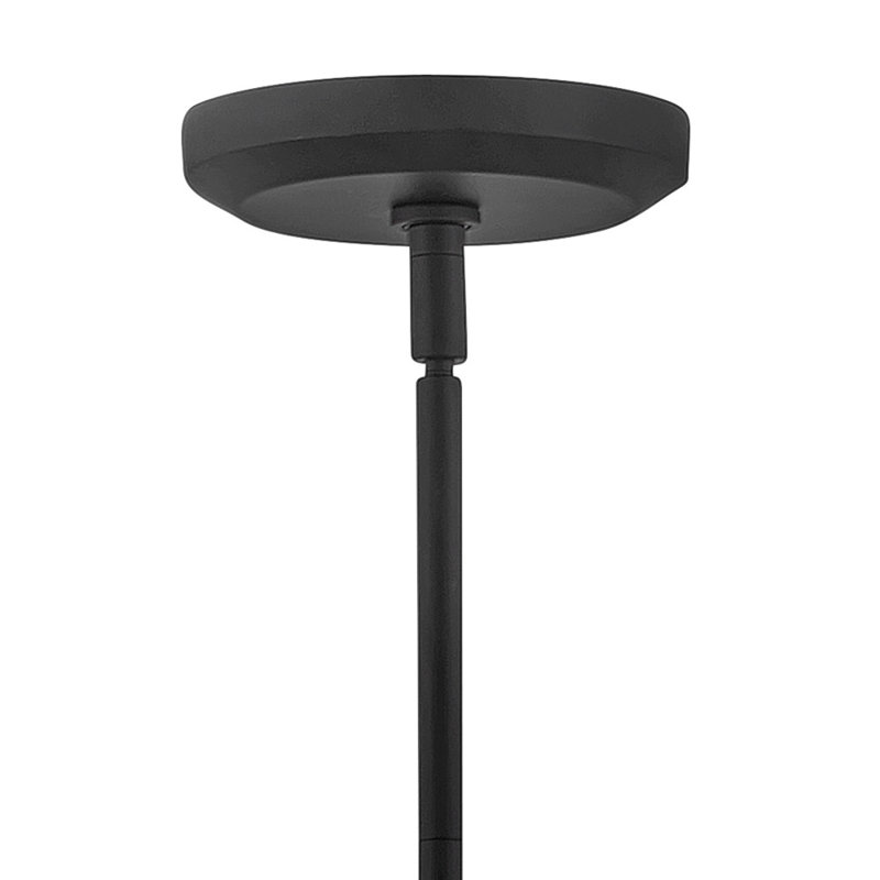 Luca Eight-Light Woven Drum Chandelier by Lisa McDennon, Black